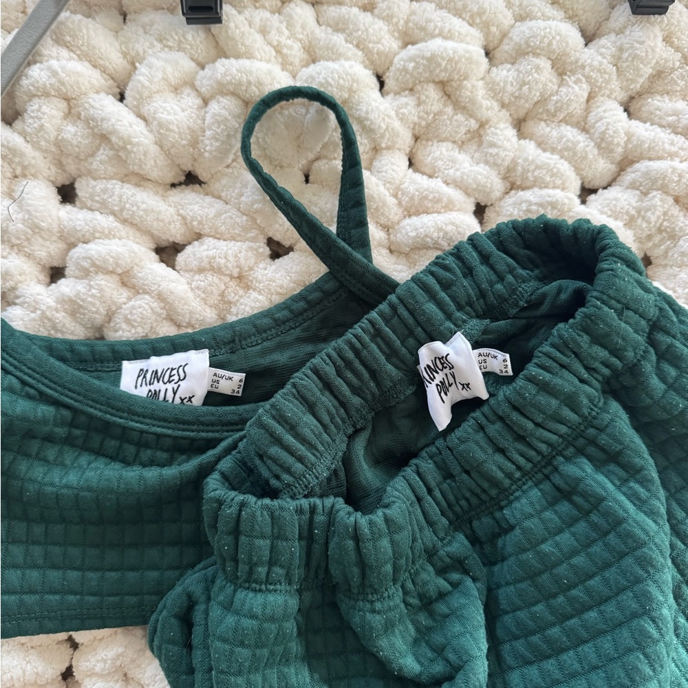 Princess Polly Forest Green Ribbed Ensemble - Picture 3 of 4